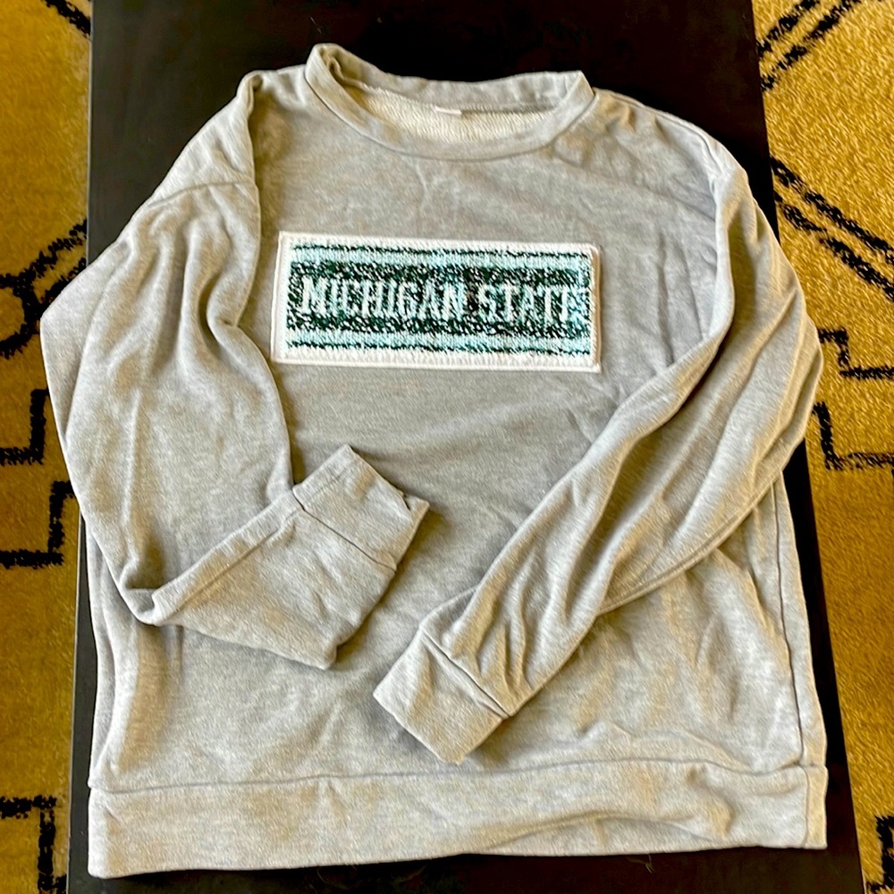 MSU crewneck sequin sweatshirt sz. M